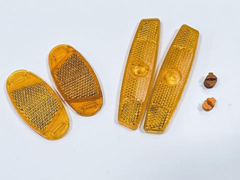 Катафот на спицы жёлтый, код 41389